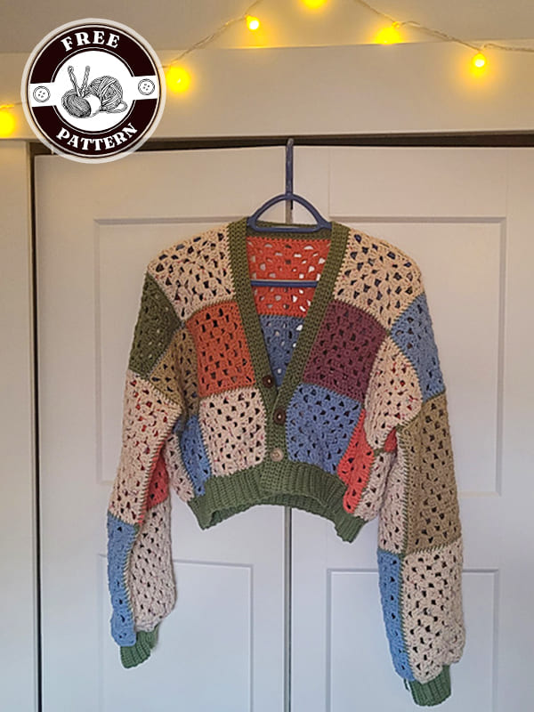 cozy granny square cardigan free pattern