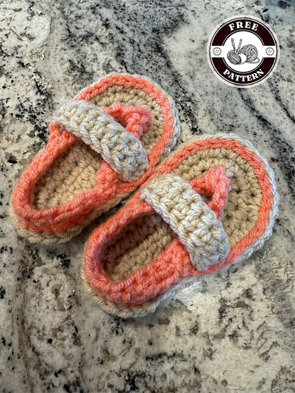 crochet baby flip flop sandals free pattern