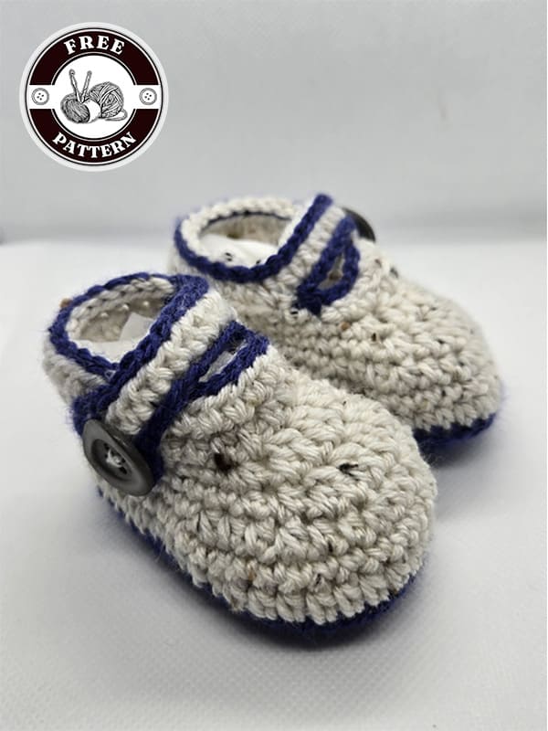 crochet flat baby booties free pattern