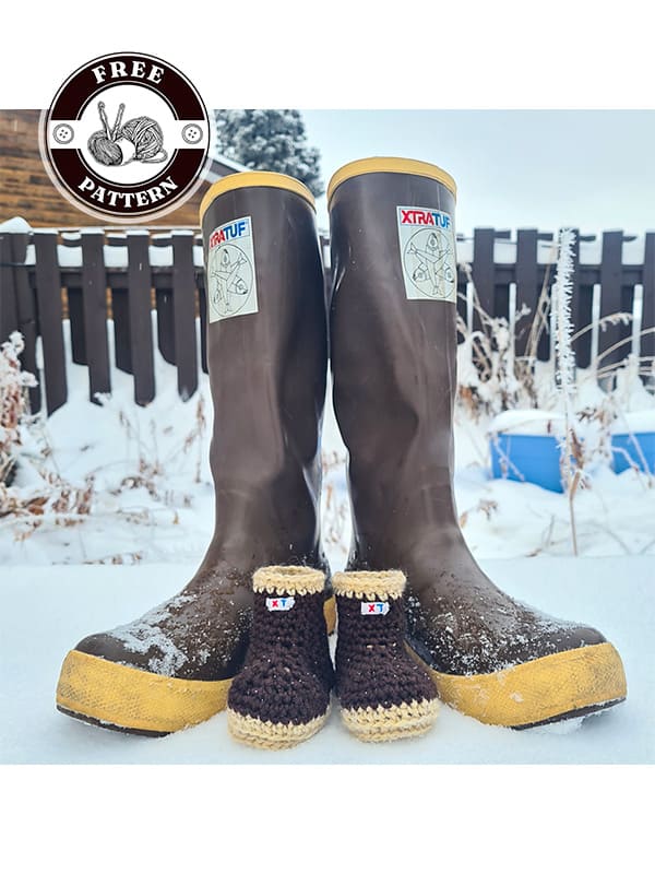 rain day crochet baby booties pattern