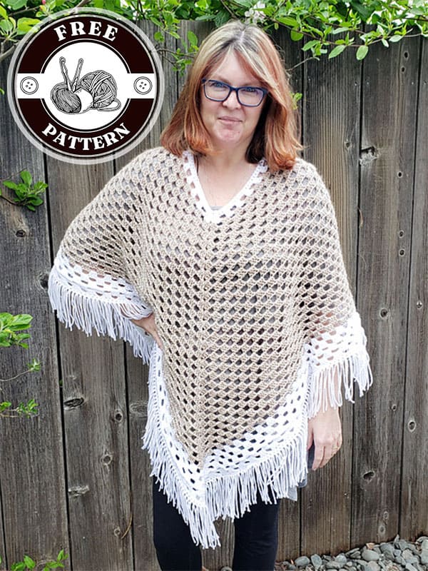 simple boho crochet poncho pattern