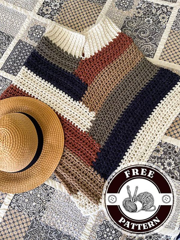 vintage crochet poncho pattern