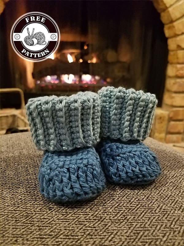 wristband crochet baby booties pattern
