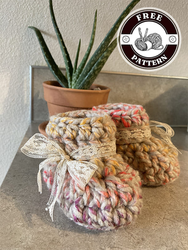beginner crochet baby booties pattern step by step