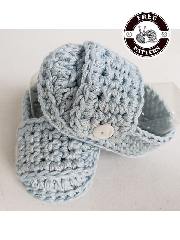 boy or girl simple crochet baby booties pattern