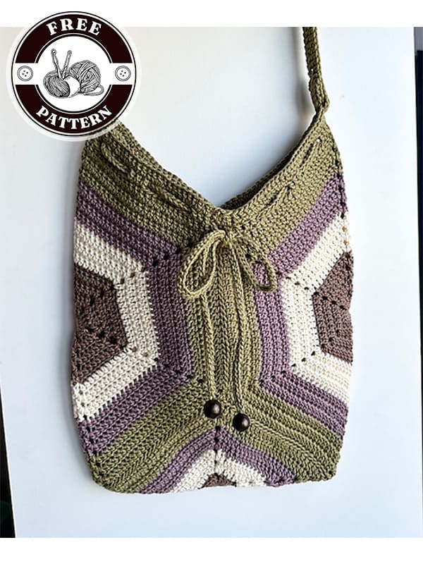 eye-catching shoulder bag crochet purse pattern