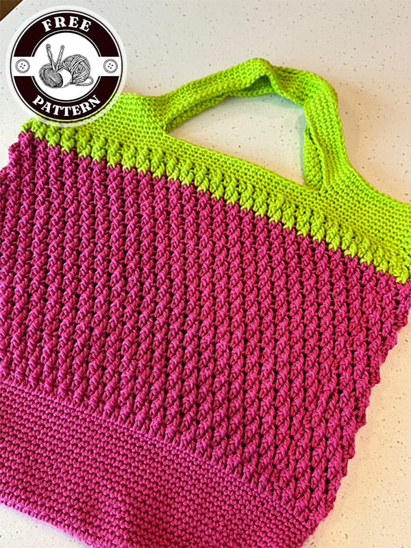 one piece crochet market bag pattern