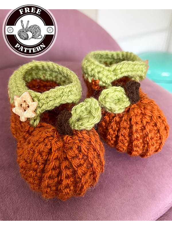 pumpkin 10 minute easy crochet booties pattern