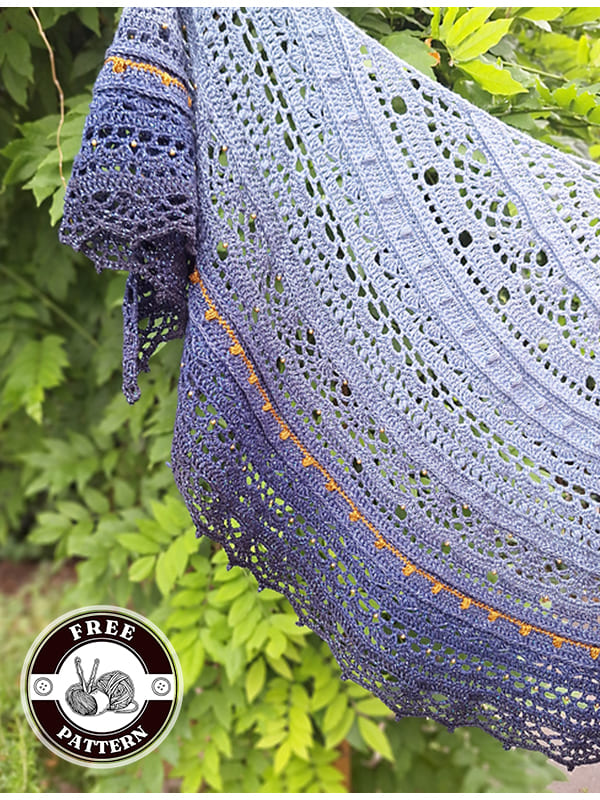 semi circle shawl crochet pattern